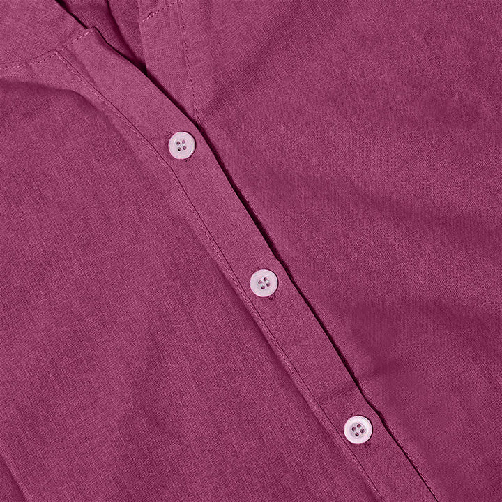 Chemise décontractée à manches courtes et col cranté pour femme avec boutons Buddha Stones - image 24