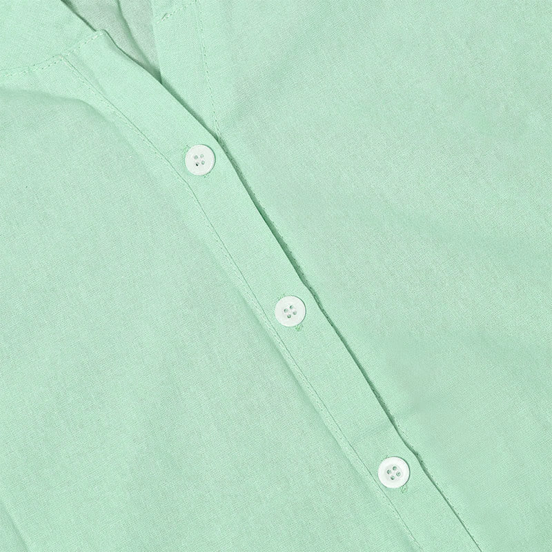 Chemise décontractée à manches courtes et col cranté pour femme avec boutons Buddha Stones - image 28