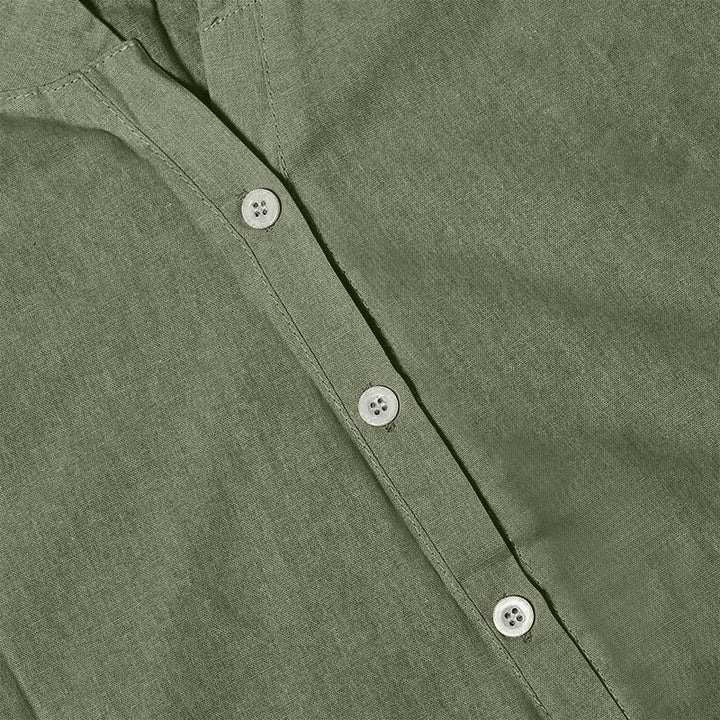 Chemise décontractée à manches courtes et col cranté pour femme avec boutons Buddha Stones - image 39