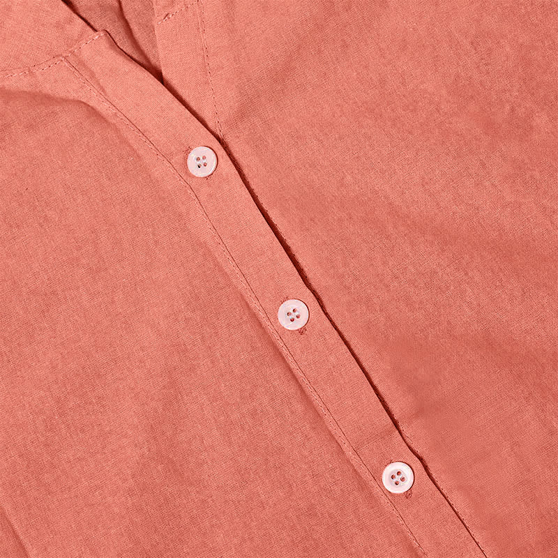 Chemise décontractée à manches courtes et col cranté pour femme avec boutons Buddha Stones - image 49