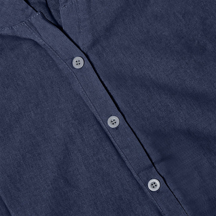 Chemise décontractée à manches courtes et col cranté pour femme avec boutons Buddha Stones - image 59