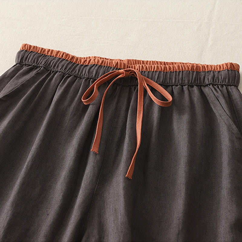 Pantalon large décontracté en coton avec cordon de serrage et poches pour femme Motif Buddha Stones - image 6