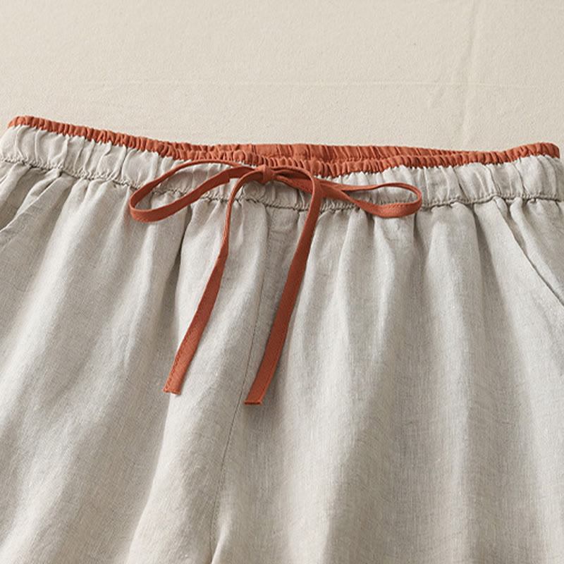 Pantalon large décontracté en coton avec cordon de serrage et poches pour femme Motif Buddha Stones - image 18