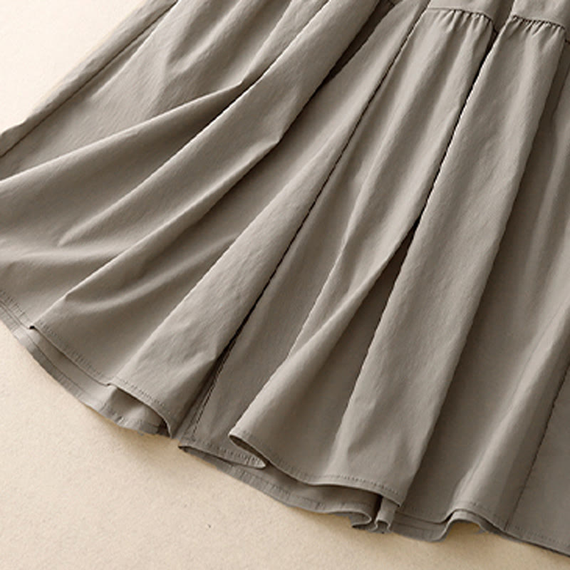 Pantalon Buddha Stones décontracté uni en coton élastique pour femme, longueur 7-8, jambes larges, avec poches - image 8