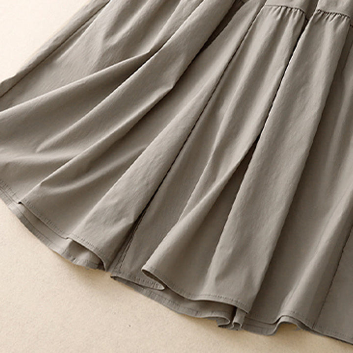 Pantalon Buddha Stones décontracté uni en coton élastique pour femme, longueur 7-8, jambes larges, avec poches - image 8