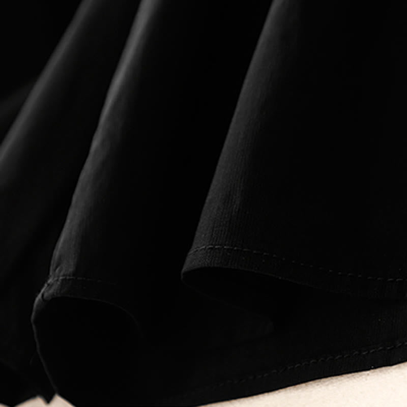 Pantalon Buddha Stones décontracté uni en coton élastique pour femme, longueur 7-8, jambes larges, avec poches - image 12