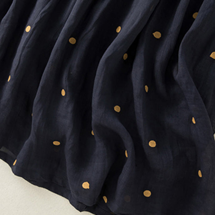 Jupe plissée pour femme à motif artistique vintage à pois Buddha Stones - image 19