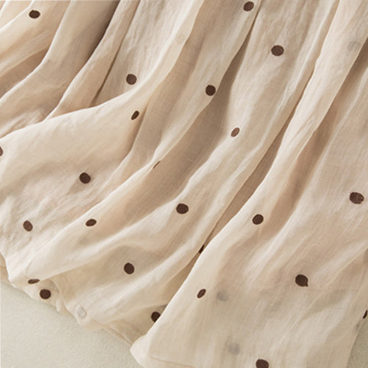 Jupe plissée pour femme à motif artistique vintage à pois Buddha Stones - image 6