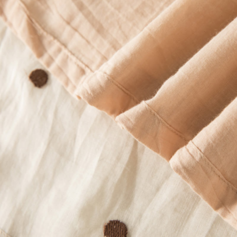 Jupe plissée pour femme à motif artistique vintage à pois Buddha Stones - image 7