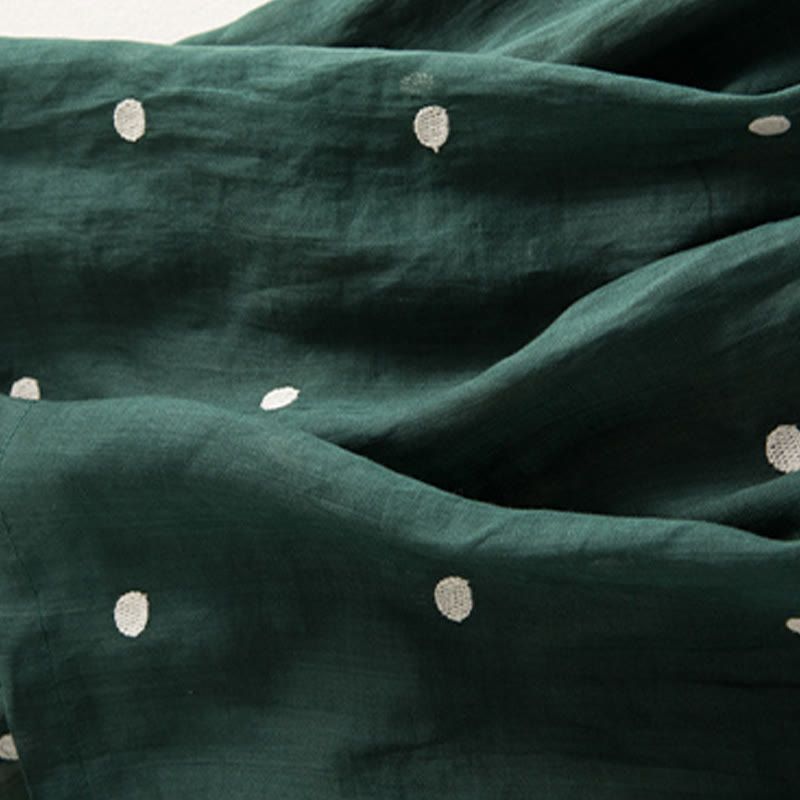 Jupe plissée pour femme à motif artistique vintage à pois Buddha Stones - image 13