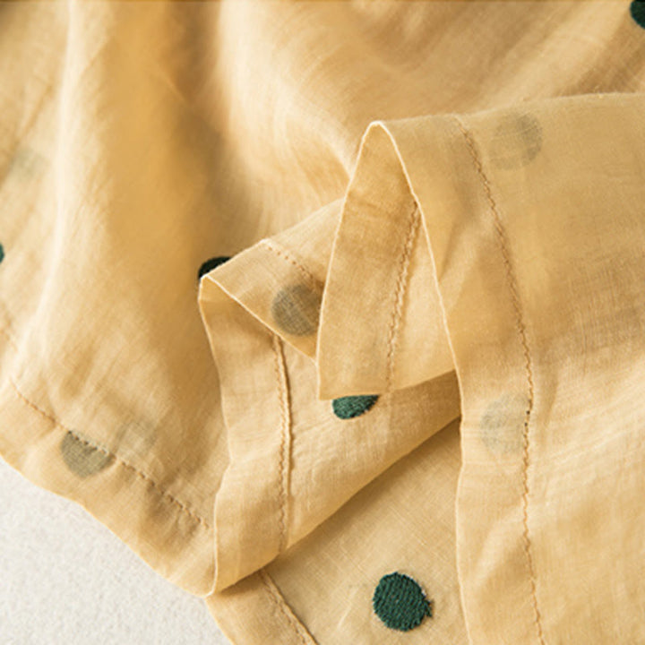 Jupe plissée pour femme à motif artistique vintage à pois Buddha Stones - image 27