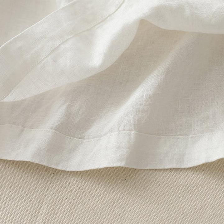 Pantalon large Buddha Stones uni à plis élastiques en polyester pour femme avec poches - image 9