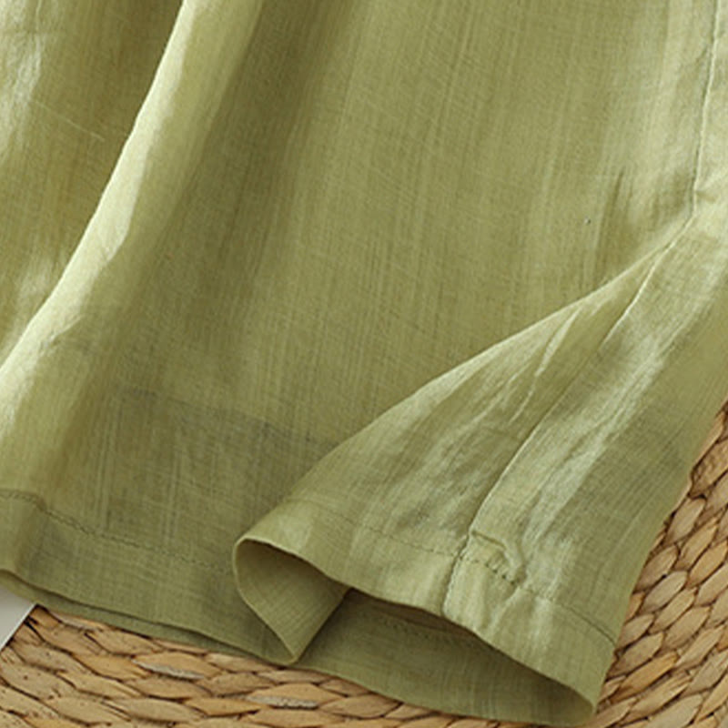 Pantalon large décontracté en polyester avec poches et ruban élastique pour femme, style Buddha Stones - image 13