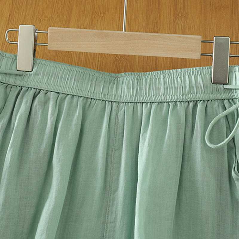 Pantalon large décontracté en polyester avec poches et ruban élastique pour femme, style Buddha Stones - image 15