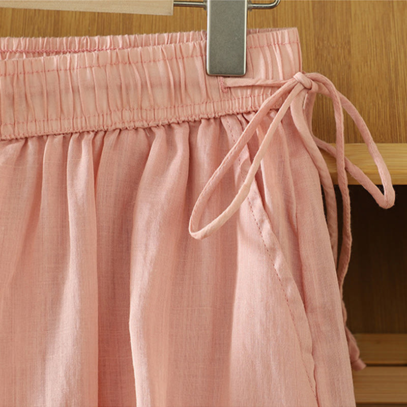 Pantalon large décontracté en polyester avec poches et ruban élastique pour femme, style Buddha Stones - image 20