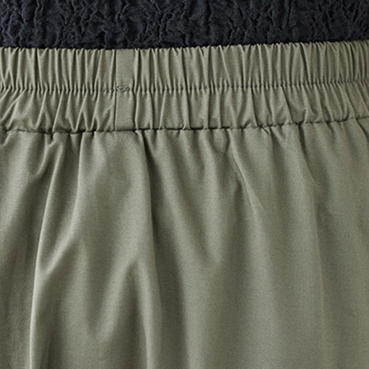 Jupe plissée en coton pour femme, décontractée et d'été, motif Buddha Stones , couleur pure - image 9