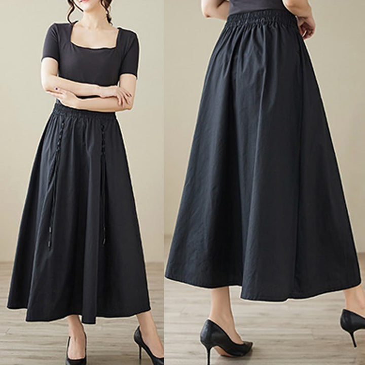 Jupe plissée en coton pour femme, décontractée et d'été, motif Buddha Stones , couleur pure - image 19