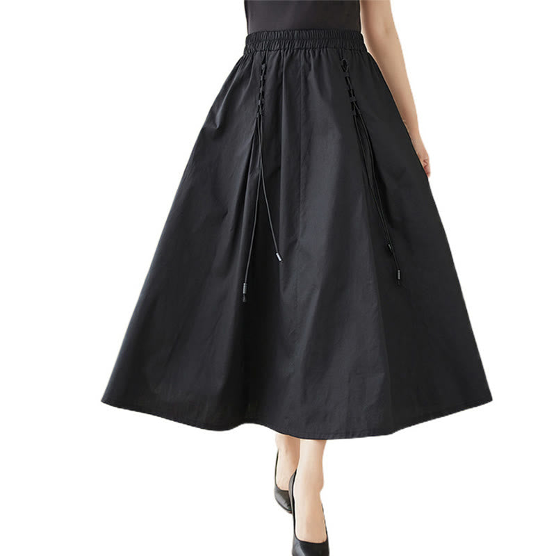 Jupe plissée en coton pour femme, décontractée et d'été, motif Buddha Stones , couleur pure - image 20