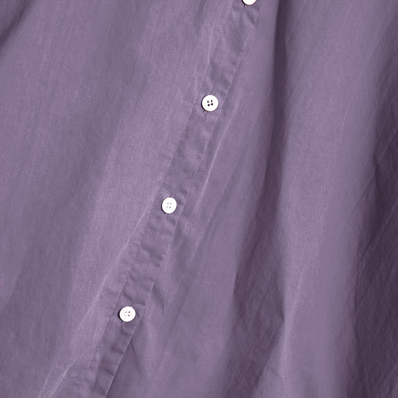 Chemise d'été décontractée en coton et lin pour femme, col cranté, manches courtes, motif Buddha Stones - image 46