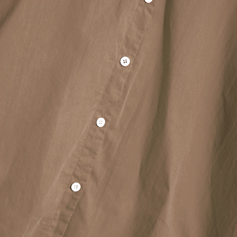 Chemise d'été décontractée en coton et lin pour femme, col cranté, manches courtes, motif Buddha Stones - image 58