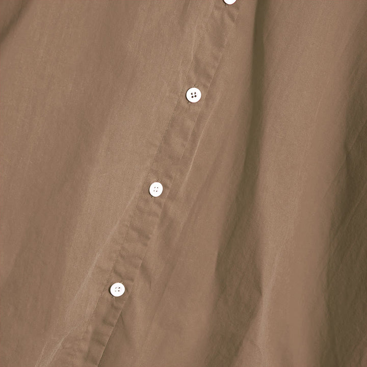 Chemise d'été décontractée en coton et lin pour femme, col cranté, manches courtes, motif Buddha Stones - image 58