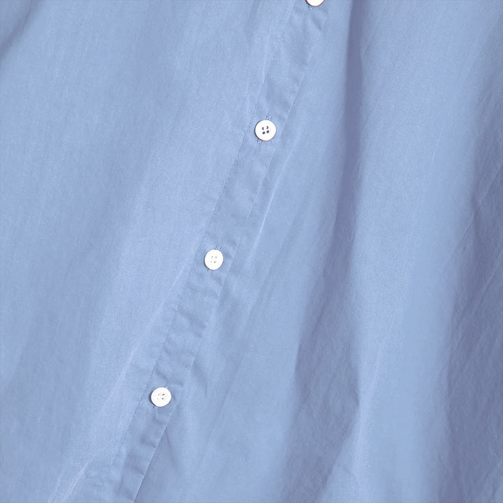 Chemise d'été décontractée en coton et lin pour femme, col cranté, manches courtes, motif Buddha Stones - image 64