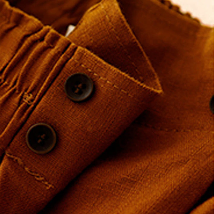 Short d'été décontracté en coton et lin avec poches pour femme Motif Buddha Stones