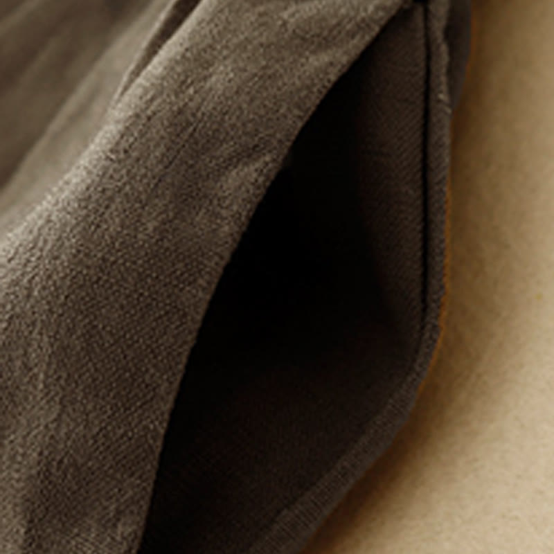 Short d'été décontracté en coton et lin avec poches pour femme Motif Buddha Stones - image 13