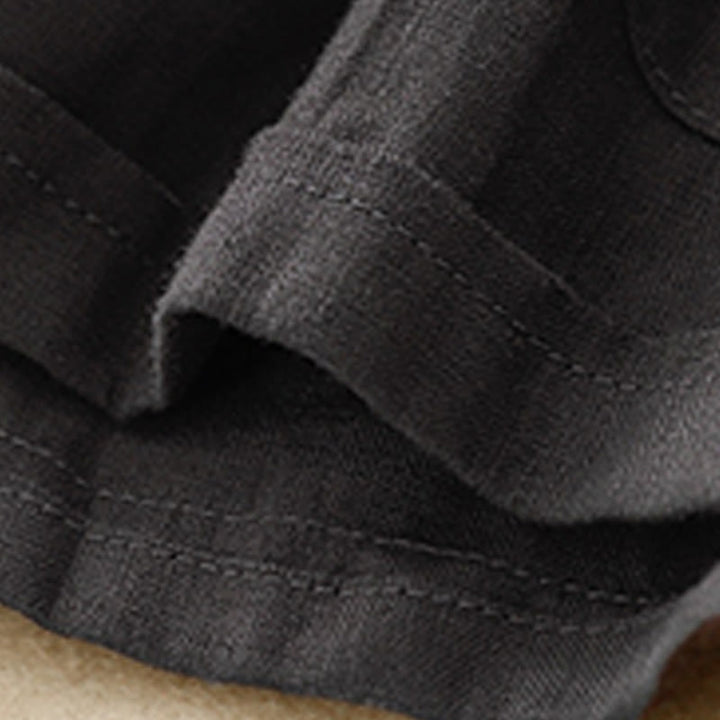 Short droit élastique avec poches pour femme, style décontracté, uni, en coton et lin, motif Buddha Stones , été - image 22