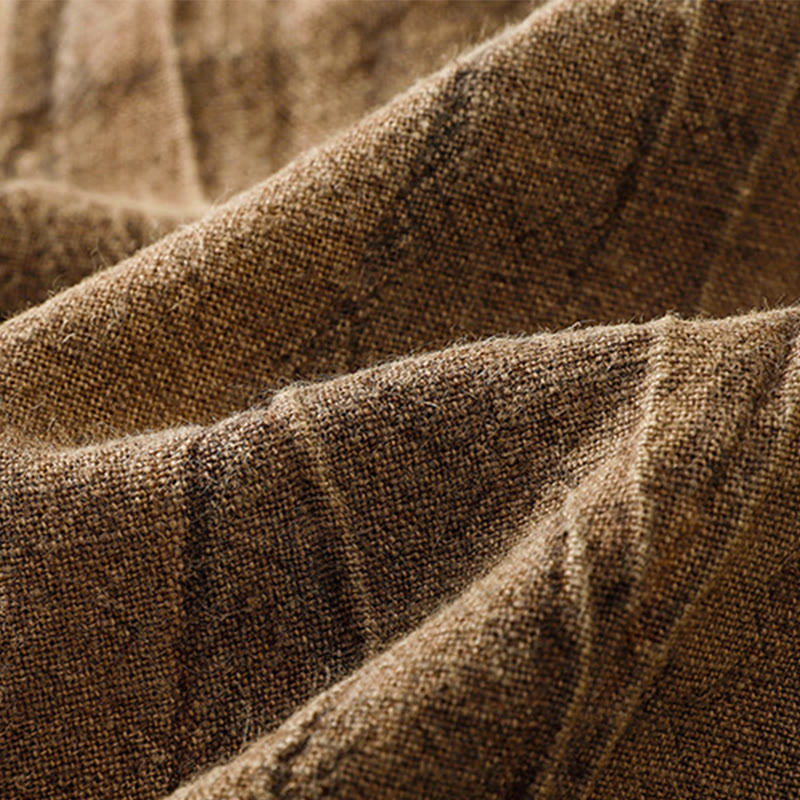 Short d'été décontracté en coton uni avec poches et imprimé tie-dye Buddha Stones pour femme - image 9