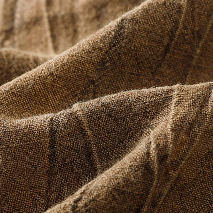 Short d'été décontracté en coton uni avec poches et imprimé tie-dye Buddha Stones pour femme - image 9