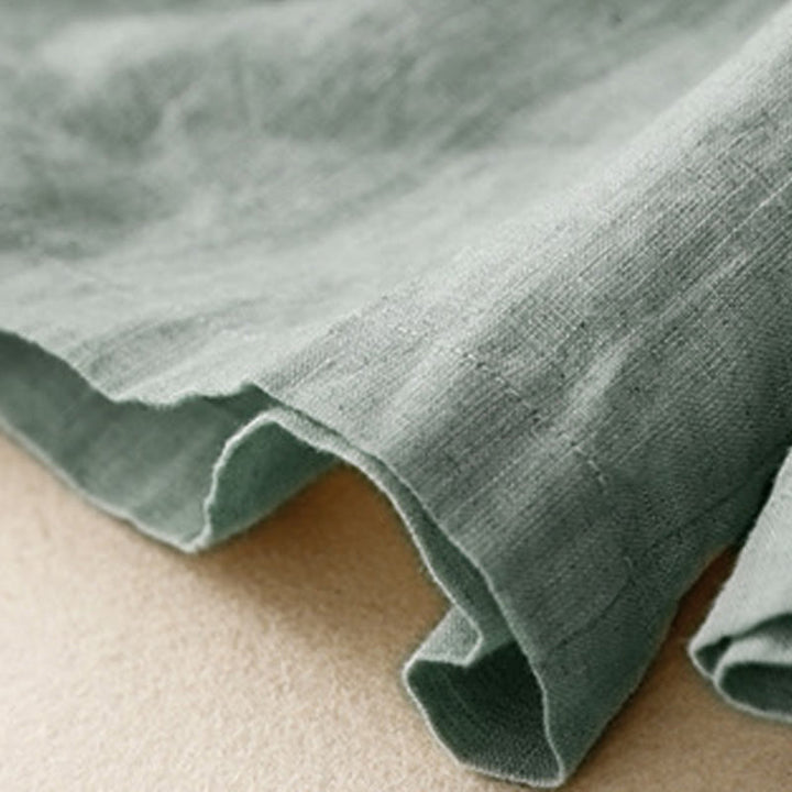 Short d'été décontracté en coton uni avec poches et boutons Buddha Stones pour femme - image 2