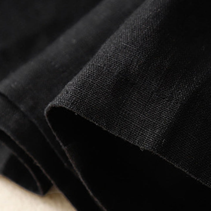 Short d'été décontracté en coton uni avec poches et boutons Buddha Stones pour femme - image 21