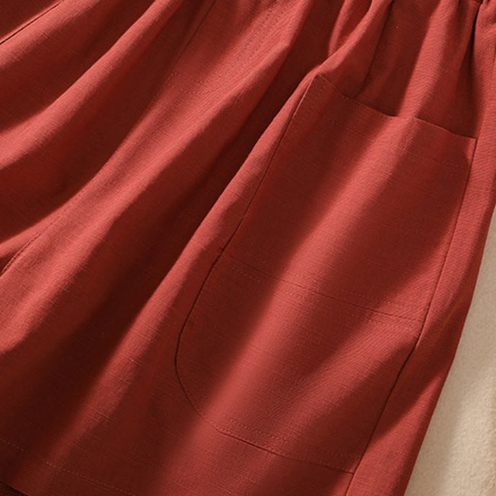 Short d'été décontracté en polyester avec poches et taille élastique pour femme Motif Buddha Stones - image 21