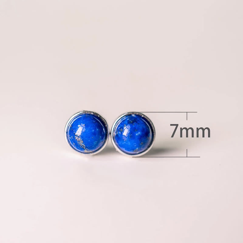 Boucles d'oreilles équilibre en argent sterling 925 et lazurite/lapis-lazuli Buddha Stones - image 9