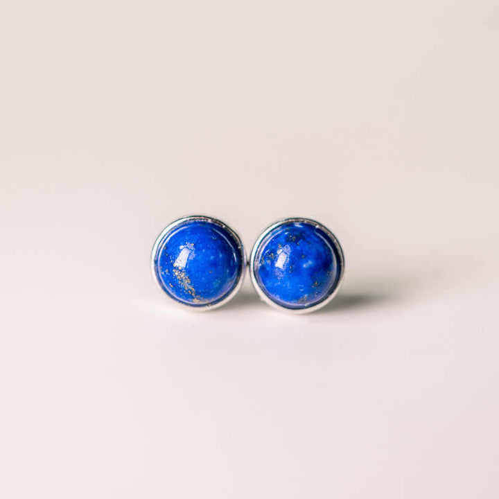 Boucles d'oreilles équilibre en argent sterling 925 et lazurite/lapis-lazuli Buddha Stones - image 7