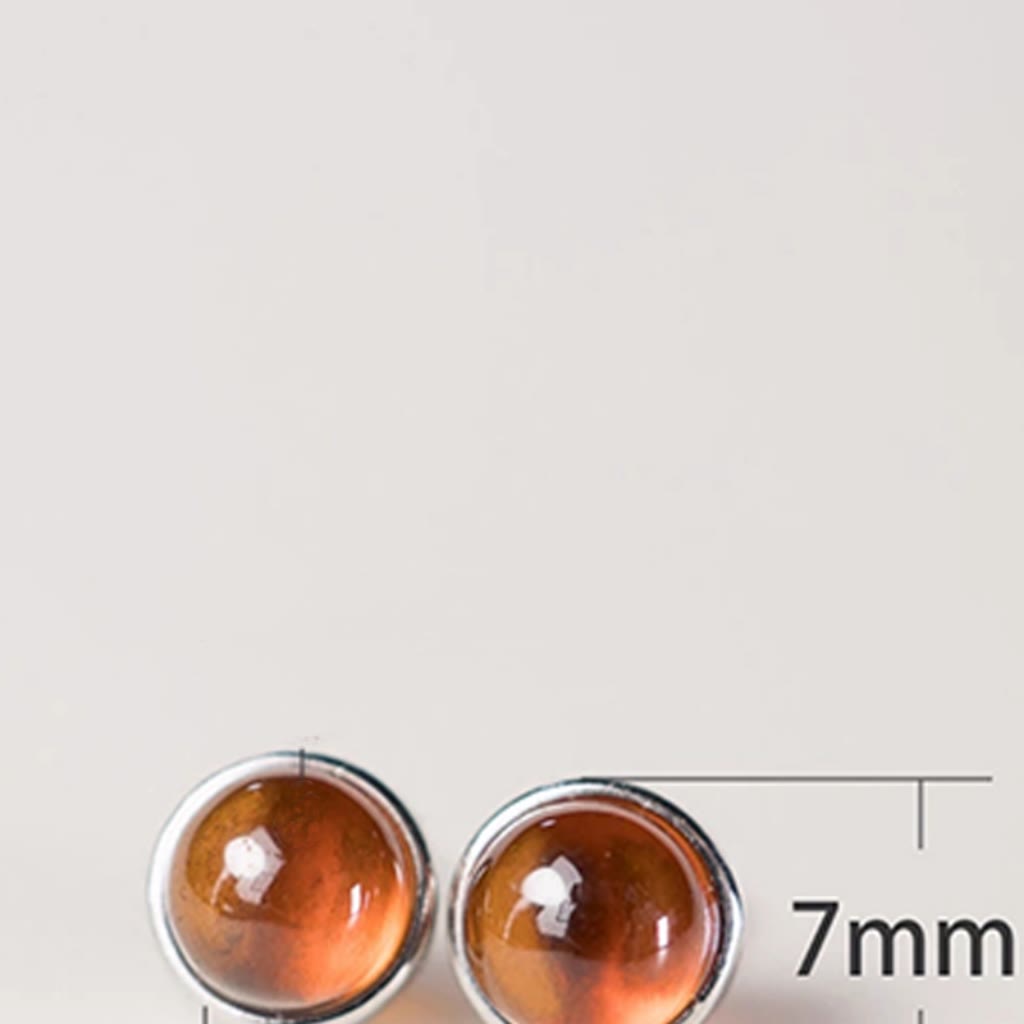 Buddha Stones d'oreilles de protection en argent sterling 925 et grenat Buddha Stones