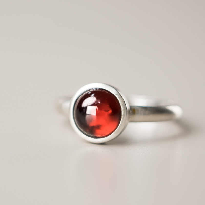 Bague de protection réglable en argent sterling 925 et grenat naturel Buddha Stones - image 1