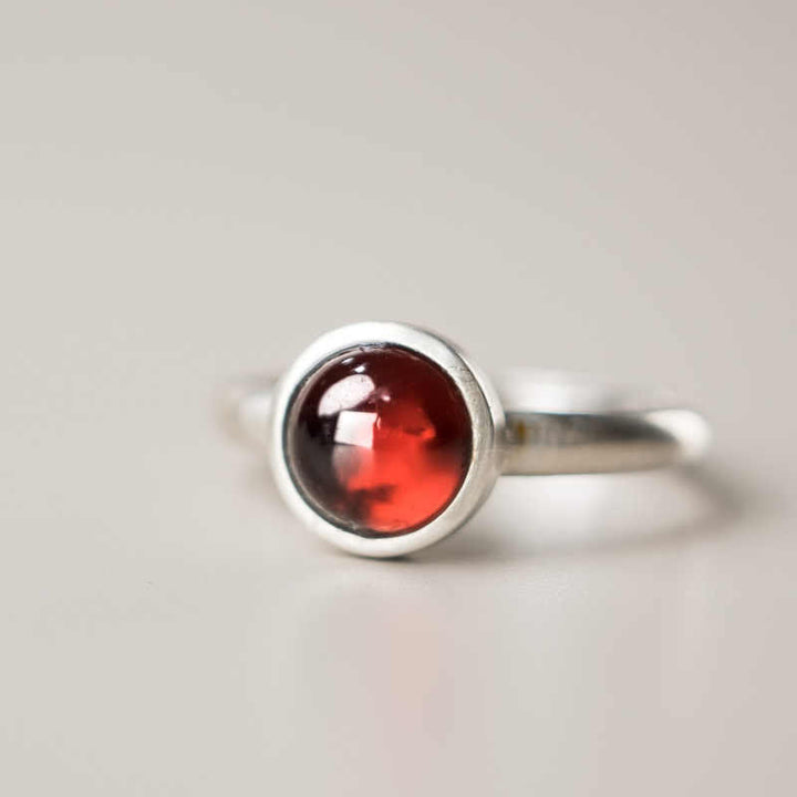 Bague de protection réglable en argent sterling 925 et grenat naturel Buddha Stones - image 1