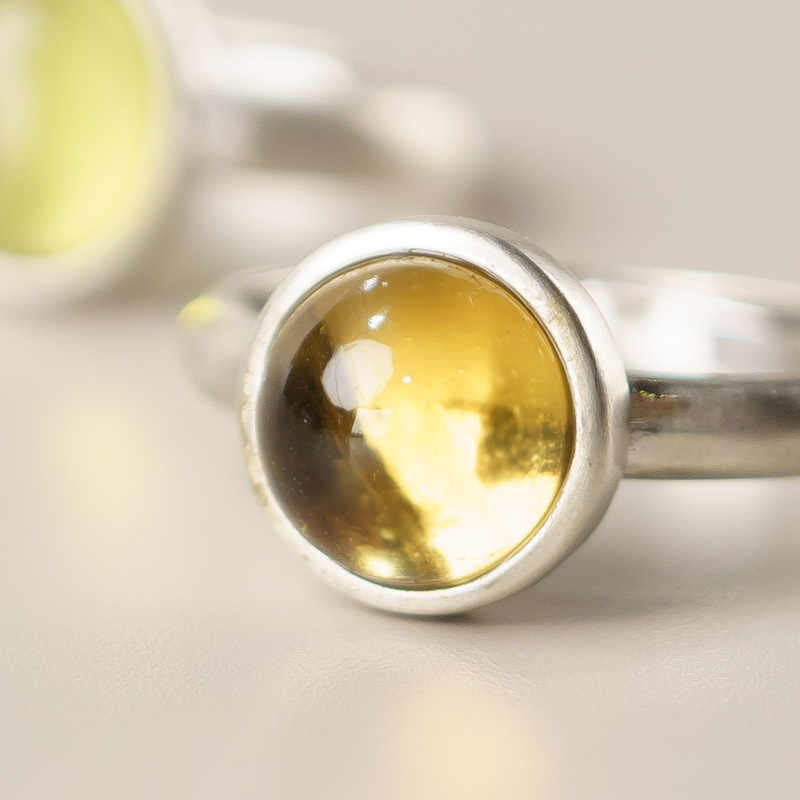 Bague de protection réglable en argent sterling 925 et citrine naturelle avec Buddha Stones