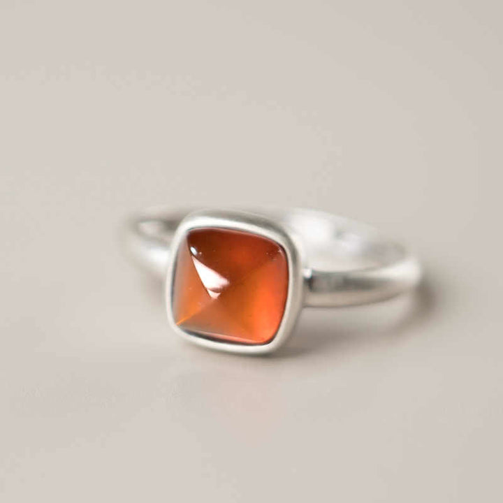 Bague réglable en argent sterling 925 avec grenat naturel et Buddha Stones
