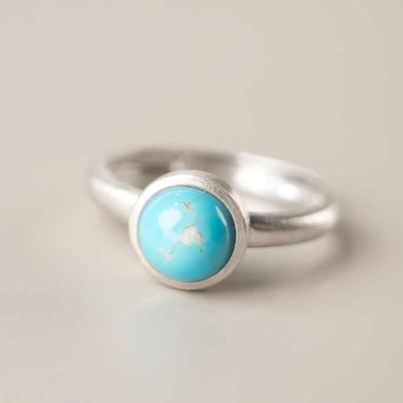 Bague ajustable en argent sterling 925 Buddha Stones , lazurite, lapis-lazuli et turquoise naturelle. - image 9