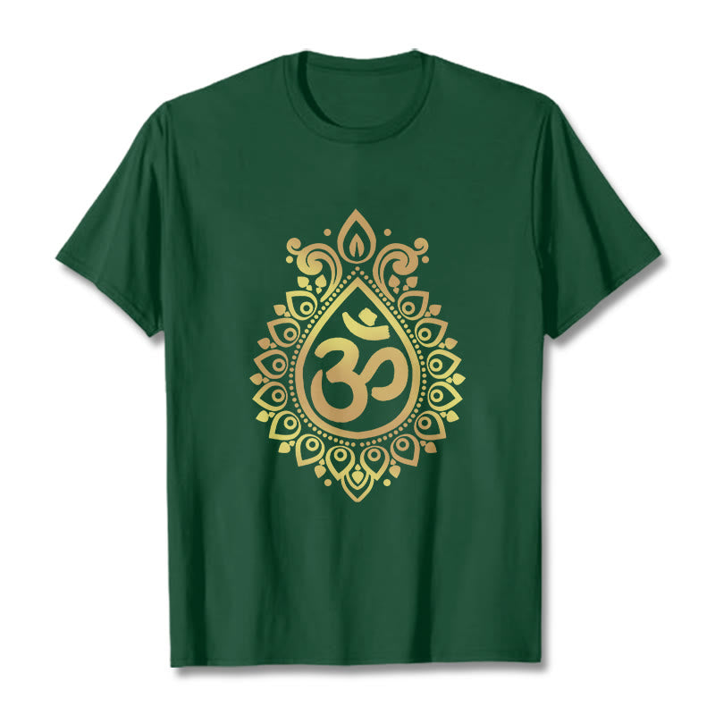 T-shirt Buddha Stones Goutte d'eau Motif OM - Vert forêt - 2XL - image 10