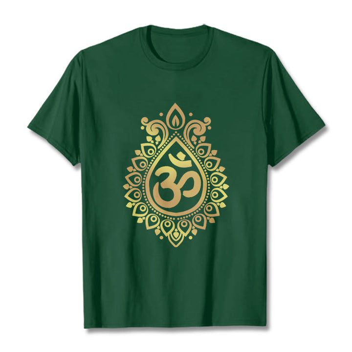 T-shirt Buddha Stones Goutte d'eau Motif OM - Vert forêt - 2XL - image 10