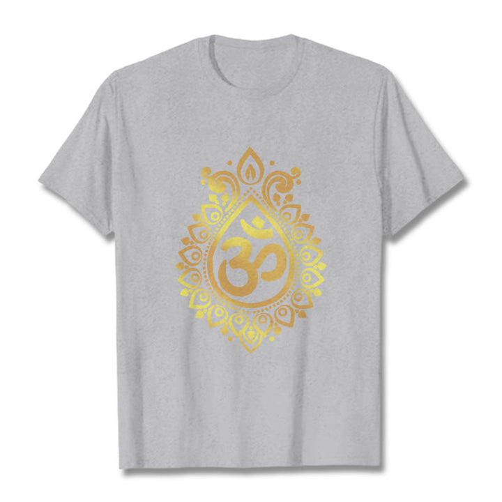 T-shirt Buddha Stones Goutte d'eau Motif OM - Gris clair - 2XL - image 19