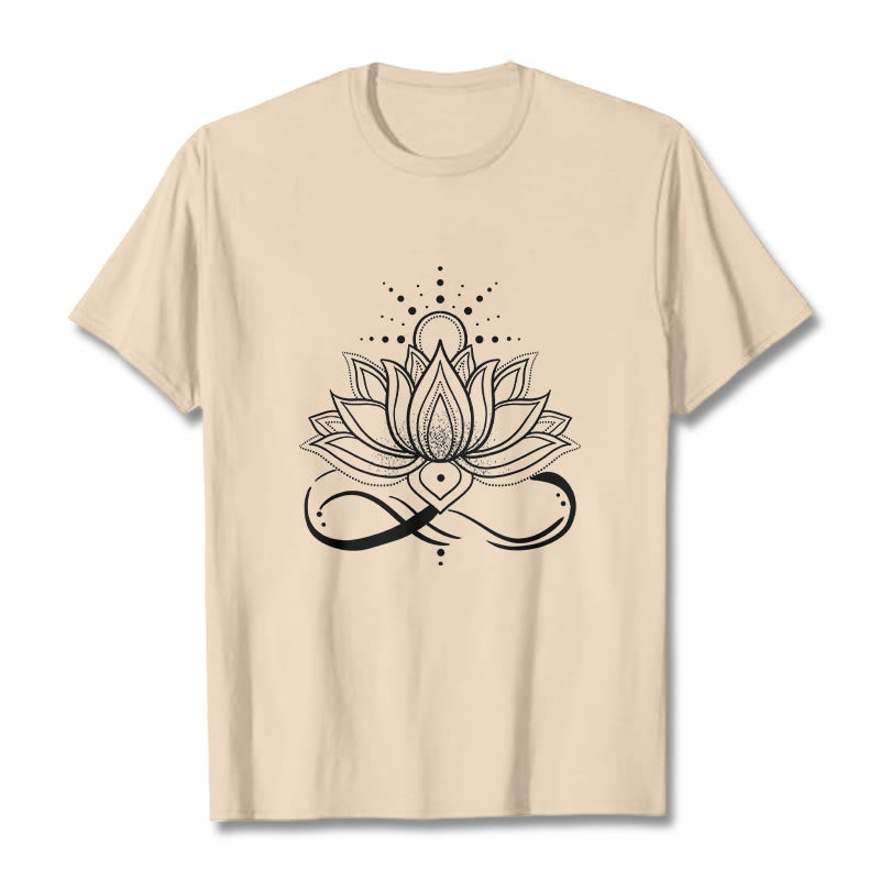 T-shirt avec motif Buddha Stones, fleur de lotus et soleil - Bisque - 2XL - image 10