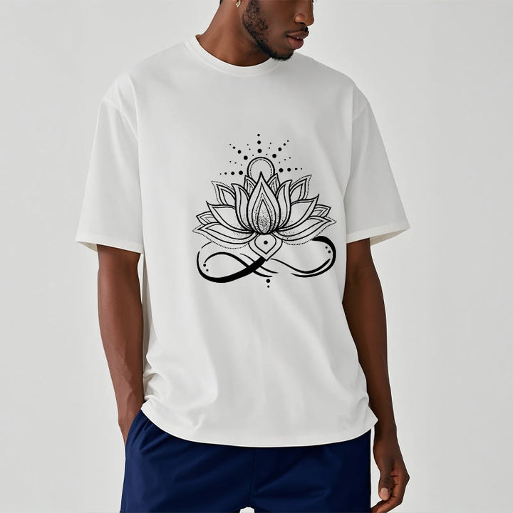 T-shirt avec motif Buddha Stones, fleur de lotus et soleil - image 8