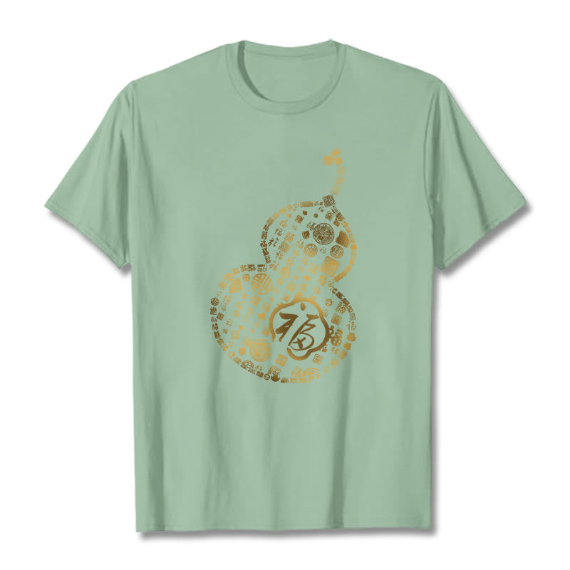 T-shirt avec le personnage de Buddha Stones Gourd Fu - Vert pâle - 2XL - image 14