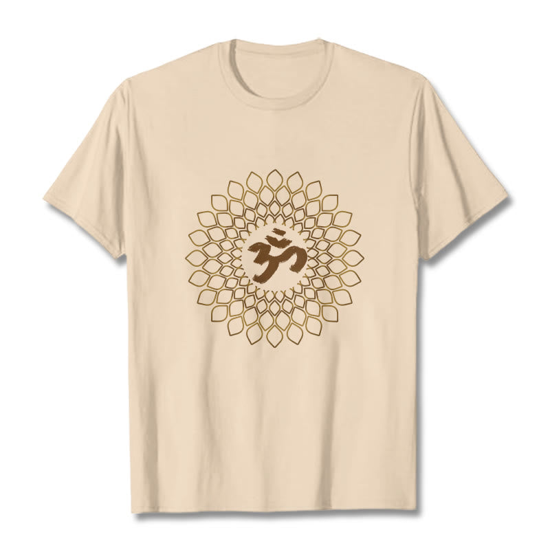 T-shirt avec motif losange et Buddha Stones et OM - Bisque - 2XL - image 8