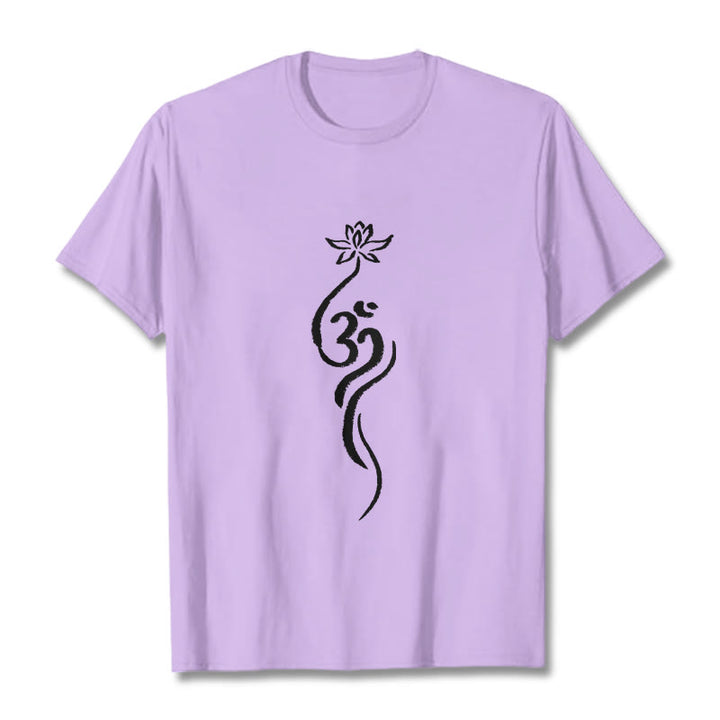 T-shirt avec motif Buddha Stones et fleur de lotus Om - Prune - 2XL - image 16